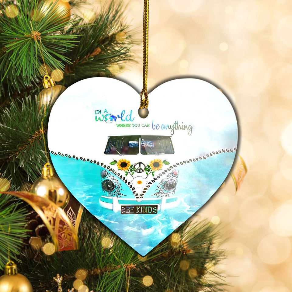 Hippie Be Kind, Christmas Ornament, Christmas Gift