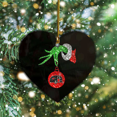 Grinch Hand Camping, Christmas Ornament, Christmas Gift