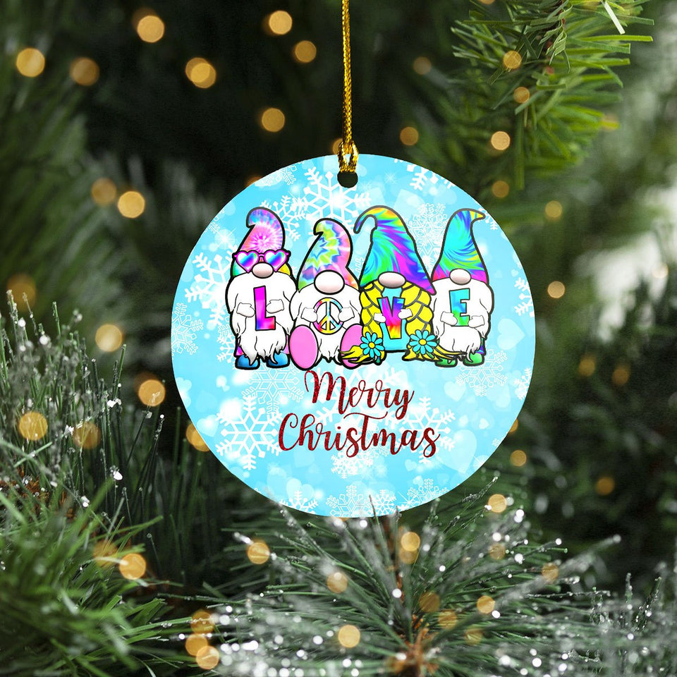 Hippie Dwarfs Merry Christmas, Christmas Ornament, Christmas Gift