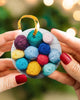 Crochet And Knitting Colorful Wool Yarn Balls Circle Ornament, Christmas Ornament, Christmas Gift