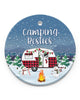 Camping Besties Circle Ornament, Christmas Ornament, Christmas Gift