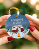 Camping Besties Circle Ornament, Christmas Ornament, Christmas Gift