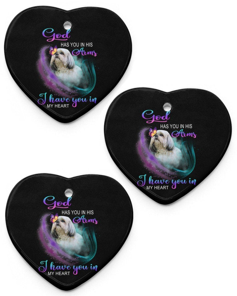 God Has You In His Arms Ornament Heart Ornament, Christmas Ornament, Christmas Gift
