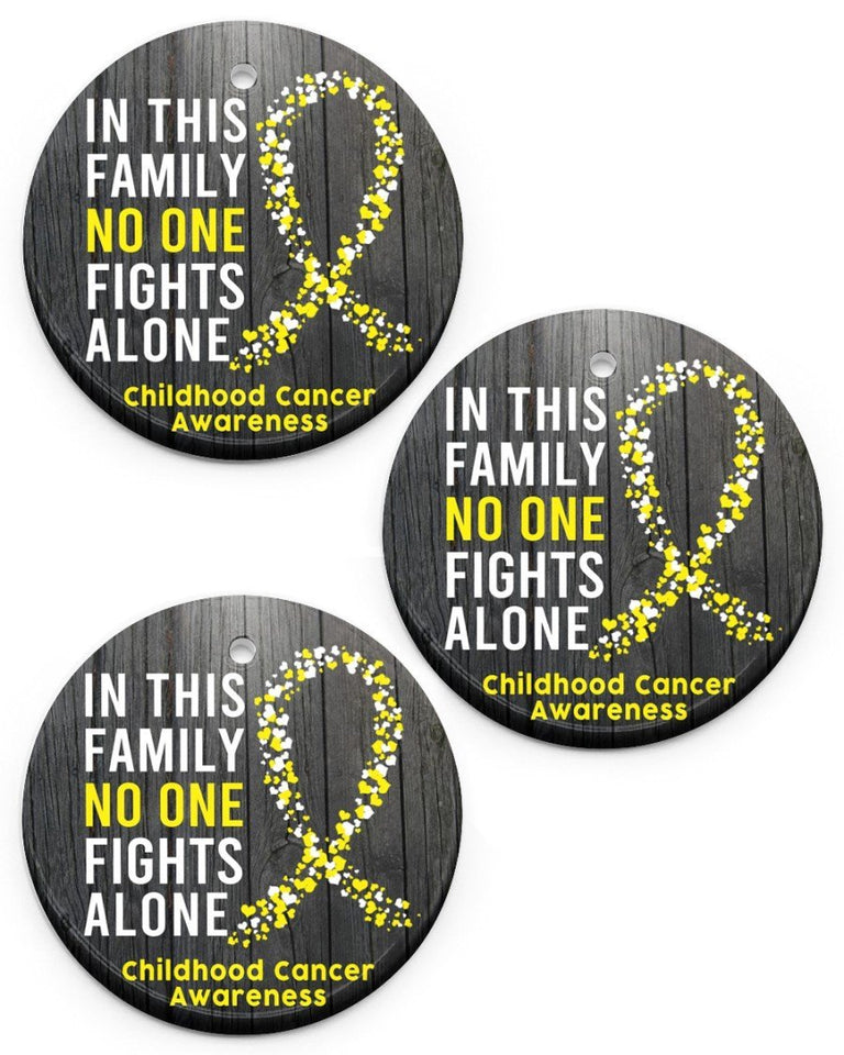 Childhood Cancer Awareness Circle Ornament Circle Ornament, Christmas Ornament, Christmas Gift