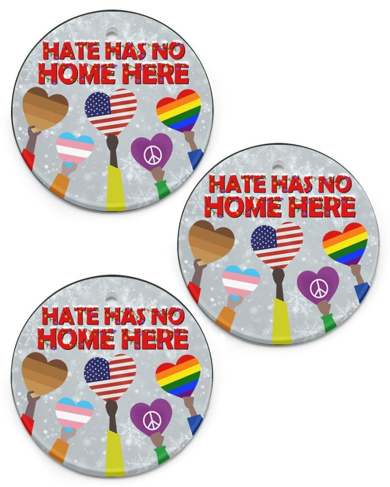 Hate Has No Home Here Christmas Ornament Circle Ornament, Christmas Ornament, Christmas Gift