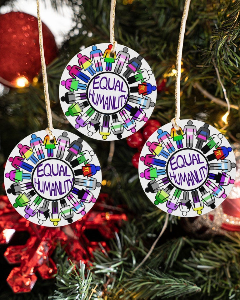 Equal Humanlity Circle Ornament, Christmas Ornament, Christmas Gift