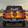 Sunflower Hippie truck Tailgate Decal Sticker Wrap Mother's Day Father's Day Camping Hunting Wrap Decals For Trucks