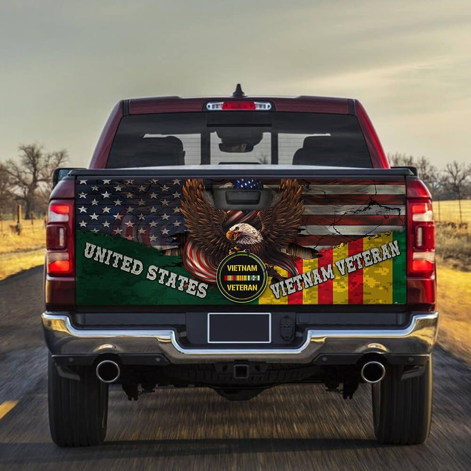 United States Vietnam Veterans Truck Tailgate Wrap Mother's Day Father's Day Camping Hunting Wrap Decals For Trucks