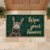 Donkey Wipe Your Hooves Animal Indoor Outdoor Doormat Floor Mat