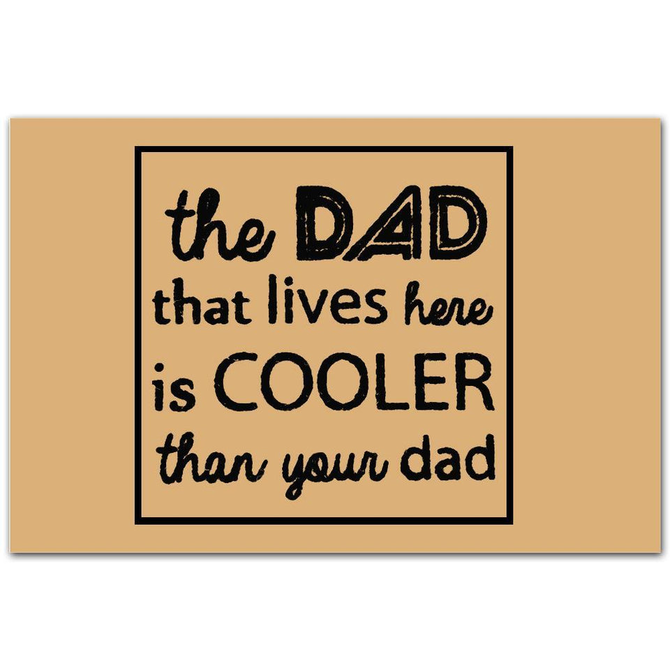The Dad That Lives Here Indoor and Outdoor Welcome Mat