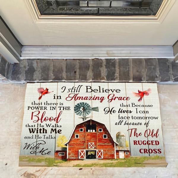 Farmhouse Cardinal I Still Believe in Amazing Grace Indoor