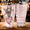 Camellia Personalized Cute Animals Vegan For The Animal Stainless Steel Tumbler - Double-Walled Insulation Thermal Cup With Lid Gift For Veggie Vegan Eater Nature Lover