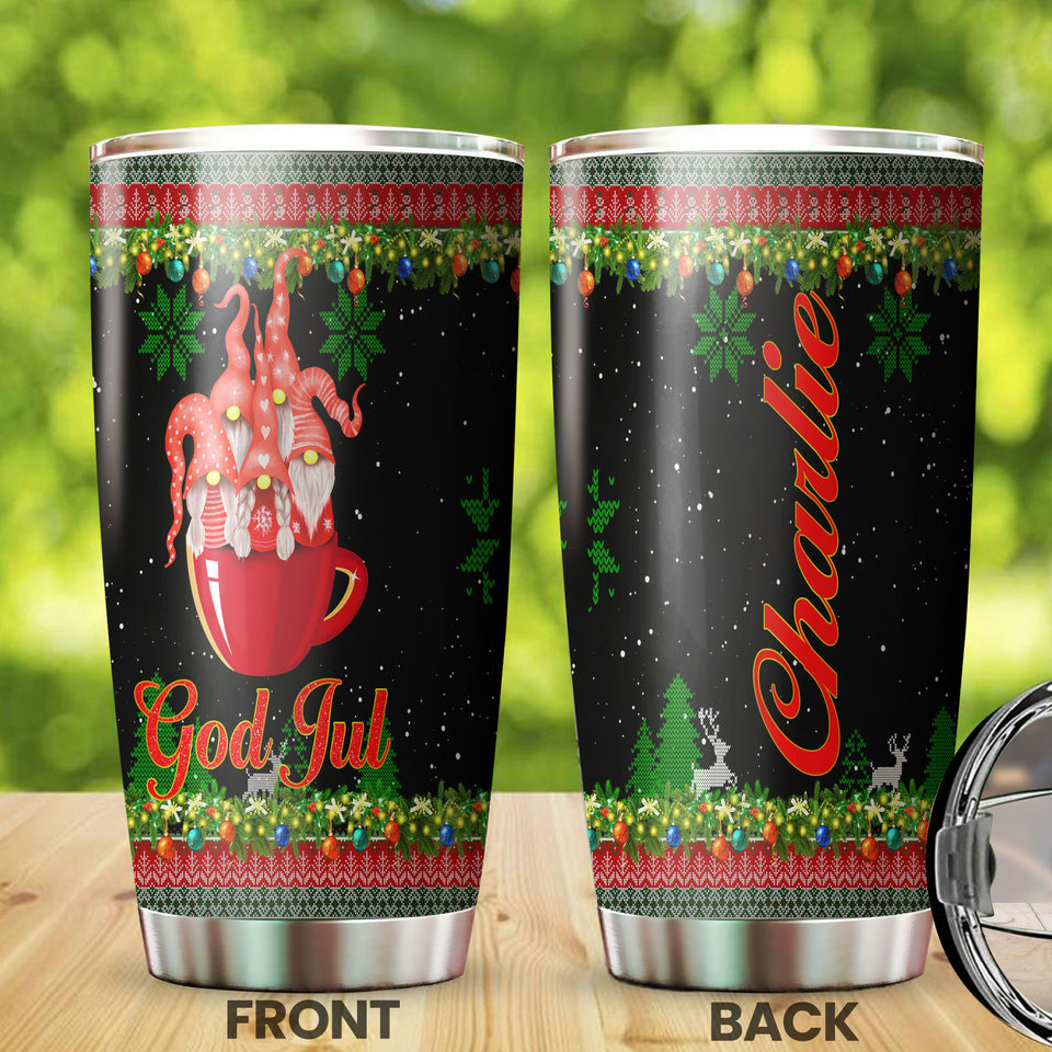 Personalized Christmas Trees Gnomes Stainless Steel Tumbler - General Tumbler view #7