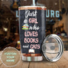 Personalized Girl Love Books and Cats Stainless Steel Tumbler - General Tumbler view #6