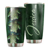 Camellia Personalized Green Turtles Ceramic Style Graphics Stainless Steel Tumbler - Double-Walled Insulation Travel Thermal Cup With Lid Gift For Pet Turtle Lover