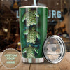 Camellia Personalized Green Turtles Ceramic Style Graphics Stainless Steel Tumbler - Double-Walled Insulation Travel Thermal Cup With Lid Gift For Pet Turtle Lover