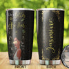 Camellia Personalized 3D Life Is Better With Afro Hair Stainless Steel Tumbler - Customized Double-Walled Insulation Black Live Matter Therma Cup With Lid
