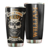 Camellia Personalized I'm The Psychotic Bearded Beast Viking Skull Stainless Steel Tumbler - Double-Walled Insulation Travel Thermal Cup With Lid Gift For Viking Lover