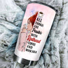 Camellia Personalized All Things Possible With Redhead Mascara Coffee Girl Stainless Steel Tumbler - Double-Walled Insulation Coffee Thermal Cup With Lid Gift For Girl
