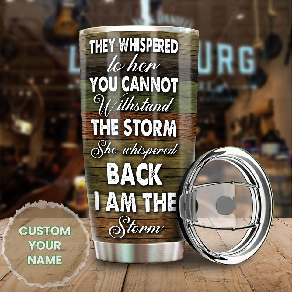 Personalized Nurse I Am the Storm Stainless Steel Tumbler - General Tumbler view #6