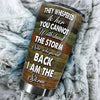 Personalized Nurse I Am the Storm Stainless Steel Tumbler - durable hot & cold beverage tumbler view #3