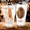 Camellia Personalized Lion To My Dear Son In Law Stainless Steel Tumbler - Double-Walled Insulation Thermal Cup With Lid Mother In Law Gift For Daughter's Husband