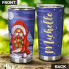 Camellia Personalized Snow Gnomes Wearing Santa Hat Merry Christmas Stainless Steel Tumbler - Double-Walled Insulation Thermal Cup With Lid Gift For Xmas Holiday