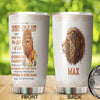 Camellia Personalized Lion To My Dear Son In Law Stainless Steel Tumbler - Double-Walled Insulation Thermal Cup With Lid Mother In Law Gift For Daughter's Husband