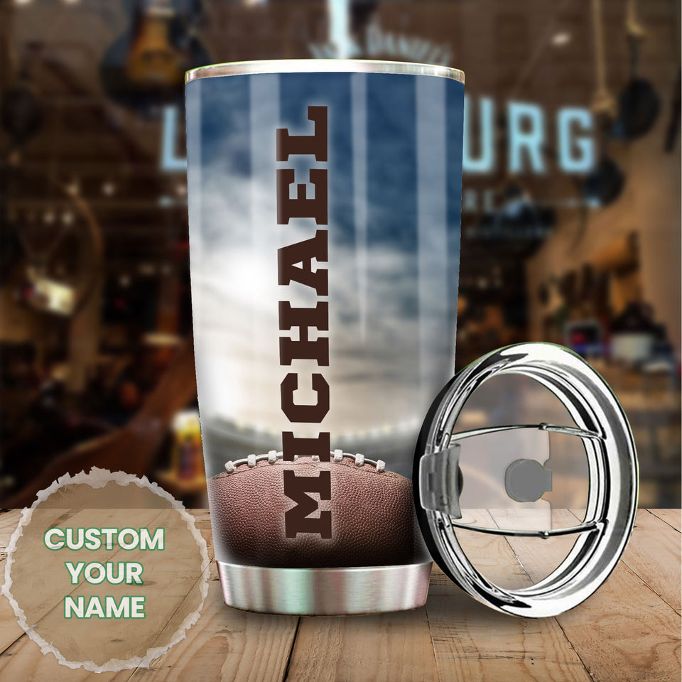 Personalized Football I Can Do All Things Christ Strengthens Me - General Tumbler view #6