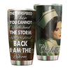 Personalized Nurse I Am the Storm Stainless Steel Tumbler - General insulated stainless steel tumbler drinkware preview