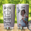 Camellia Personalized Afro Girl Country Music Smooth As Tennessee Strawberry Wine Stainless Steel Tumbler - Double-Walled Insulation Thermal Cup With Lid Gift For Girl Loves Whiskey