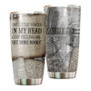 Camellia Personalized Little Voice Get More Books Stainless Steel Tumbler - Double-Walled Insulation Coffee Thermal Cup With Lid Gift For Bookworms Nerd Librarian