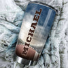 Personalized Football I Can Do All Things Christ Strengthens Me - durable hot & cold beverage tumbler view #3