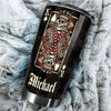 Camellia Personalized Skull King Not Complete Without His Queen Stainless Steel Tumbler - Double-Walled Insulation Travel Thermal Cup With Lid Gift For Valentines Day Couple