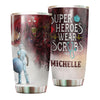 Personalized Superheroes Wear Scrubs Pandemic Graphics Stainless - General insulated stainless steel tumbler drinkware preview