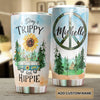 Personalized Stay Trippy Little Hippie Vintage Stainless Steel - double-wall vacuum insulated coffee travel tumbler detail