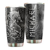 Camellia Personalized Son Of Loki Steel Dragon Metal Style Graphics Stainless Steel Tumbler - Double-Walled Insulation Travel Thermal Cup With Lid Gift For Dragon Viking Lover