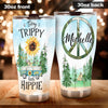 Personalized Stay Trippy Little Hippie Vintage Stainless Steel - General Tumbler view #4