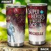 Personalized Superheroes Wear Scrubs Pandemic Graphics Stainless - General Tumbler view #5
