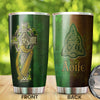 Camellia Personalized Irish St Patrick Day Green Clover Graphics Stainless Steel Tumbler - Double-Walled Insulation Thermal Cup With Lid Gift For St Patrick Day
