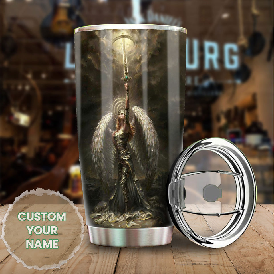 Camellia Personalized Valkyrie Nutrition Facts Heroine Viking Stainless Steel Tumbler - Double-Walled Insulation Thermal Cup With Lid Gift For Girl Women Valkyrie Lover