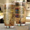 Camellia Personalized Librarian Powerful Search Engine Vintage Nutrition Facts Stainless Steel Tumbler - Double-Walled Insulation Thermal Cup With Lid Gift For Nerd Librarian