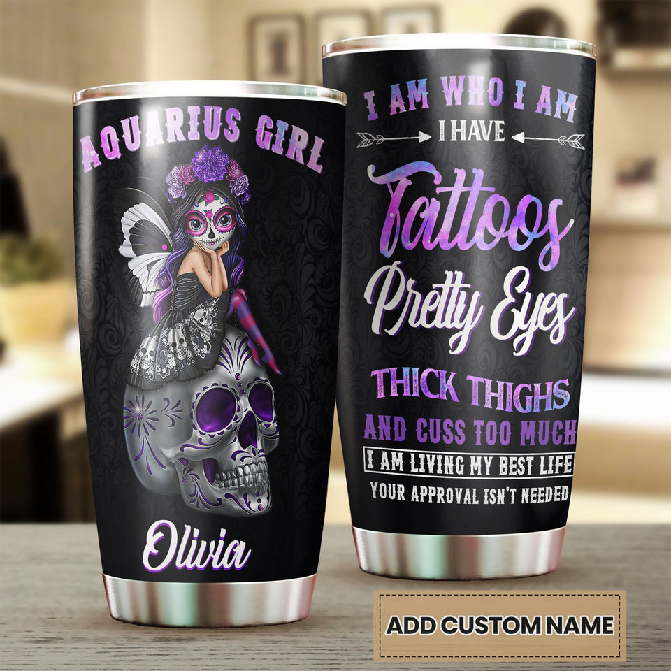Aquarius Girlpersonalized KD2 Hnm1012001 Stainless Steel Tumbler - General insulated stainless steel tumbler drinkware preview