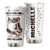 Personalized Black Cat My Coffee and I Stainless Steel Tumbler - Cat Lovers insulated stainless steel tumbler drinkware preview