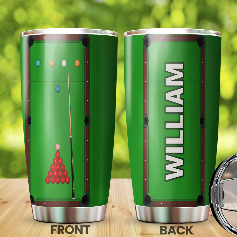 Personalized Billiards Balls Pool Player Graphics Stainless - General Tumbler view #7