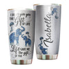 Camellia Personalized Elephant Mom Jewelry To My Daughter Loving Letters Stainless Steel Tumbler - Double-Walled Insulation Thermal Cup With Lid Mom Gift For Daughter Girl