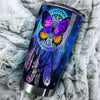 Camellia Personalized Butterfly They Walk Beside Us Missing Quote Stainless Steel Tumbler - Double-Walled Insulation Thermal Cup With Lid Gift For Memorial Day