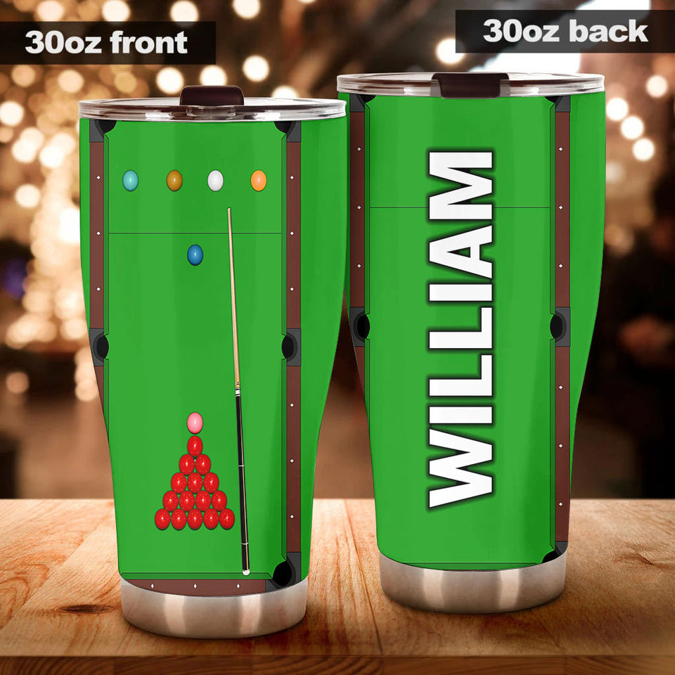 Personalized Billiards Balls Pool Player Graphics Stainless - General Tumbler view #4