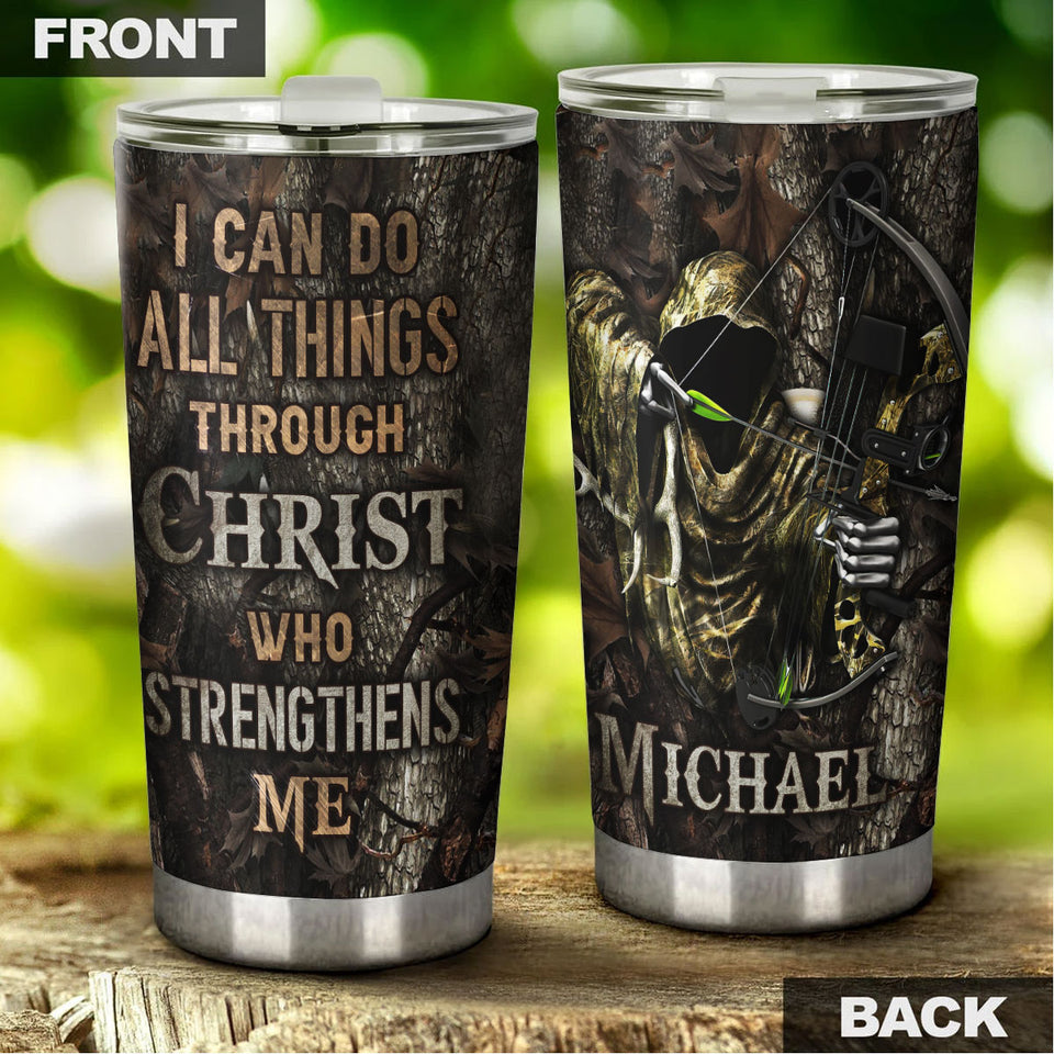 Personalized Archer I Can Do All Christ Strengthens Me Stainless - General Tumbler view #5