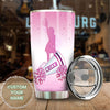 Camellia Personalized Cheerleading Girl Pink Graphics Stainless Steel Tumbler - Double-Walled Insulation Sporty Thermal Cup With Lid Gift For Cheerleaders Teenager Girl